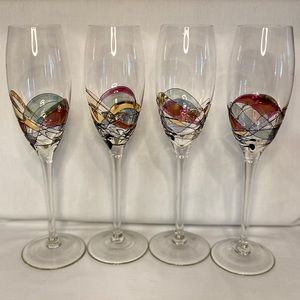 MOSAIC STAINED GLASS WINE GLASSES